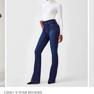 NWT Spanx High Rise Flare Jeans in Midnight
Size: L, regular
